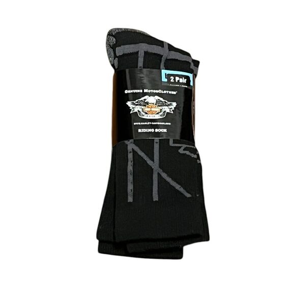 Harley-Davidson Black and Gray Riding Socks, Size M, NWT - Picture 1 of 6